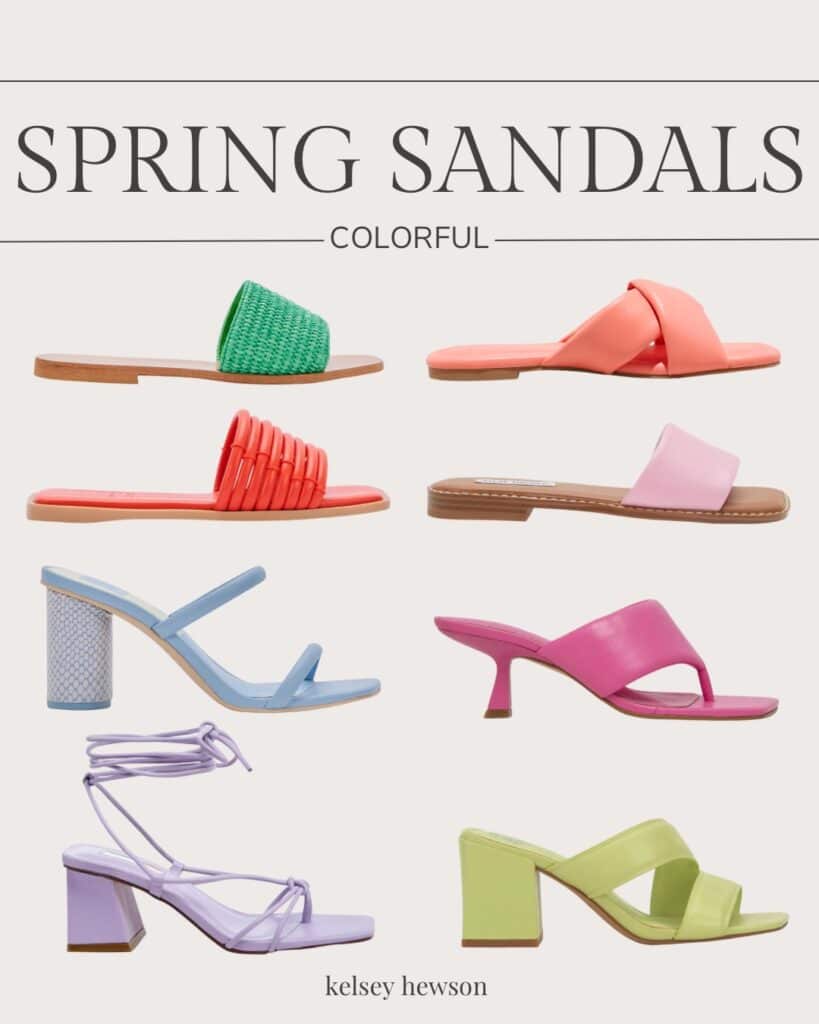 colorful spring sandals