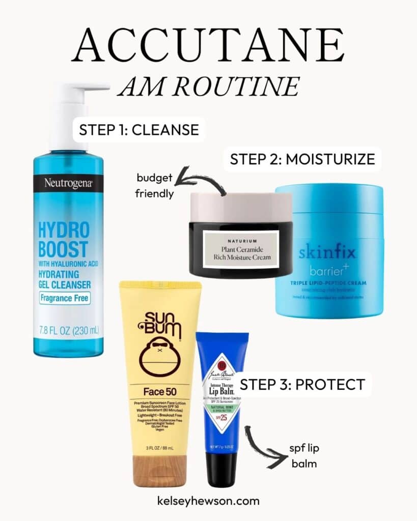 accutane skincare routine AM