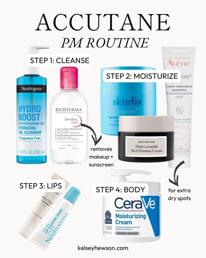 accutane skincare routine PM